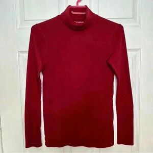 Wind River Turtle Neck Shirt  Long Sleeved Red Size Small